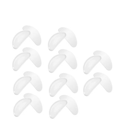 FARUTA 10 Pairs Silicone Eyeglass Nose Pads Sticky D Shape Adhesive Glasses Nose Grips Lift Raiser Pads for Glasses Spectacles Sunglasses