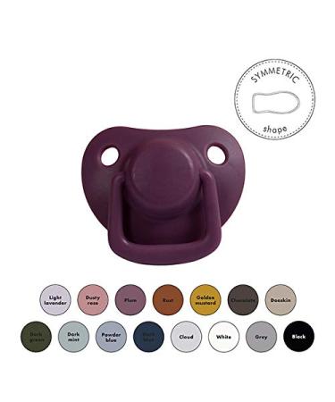 Filibabba Baby Pacifier Set - Silicone Schnuller in Matt Colors | Danish Design | 0-6 Months | Includes Pacifier Box (Plum) | International Shipping - Buy Online on GoSupps.com
