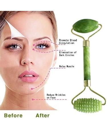 Jade Roller and Gua Sha Face Roller Facial Beauty Roller Skin Care Tools Jade Roller for Face Facial Roller - Buy Online on GoSupps.com