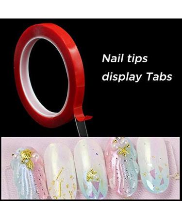 100PCS Transparent Nail Art Display Stand with Double-Sided Tape - Perfect for Acrylic Nail Tips Practice - Salon and Home Nail Accessory - Buy Online on GoSupps.com