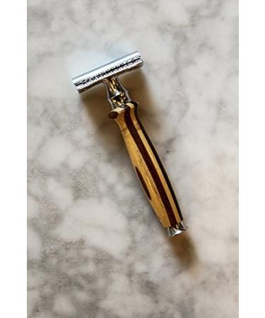 West Coast Shaving Natural Collection Razor 38WS - Rosewood & White Ash (Closed Comb) | Premium Grooming Tool for Men - International Shipping Available - Buy Online on GoSupps.com