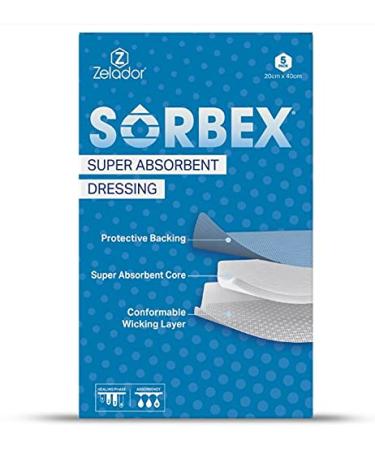 Sorbex Super Absorbent Dressing Pad for Moderate to Heavy Exuding Wounds (20x40cm) 20x04cm