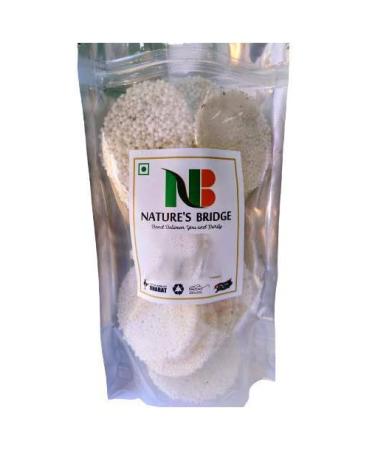 Nature's Bridge Homemade Dry Sabudana Sago Papad (200 Gm) / Upwas Friendly Topioca Papads / Fryums_Packing May Vary