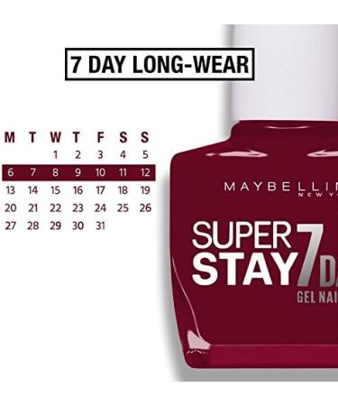 Maybelline Forever Strong Superstay 7 Day Gel Nail Polish - 265 Divine Wine (10ml) | Pack of 1 - Buy Online on GoSupps.com