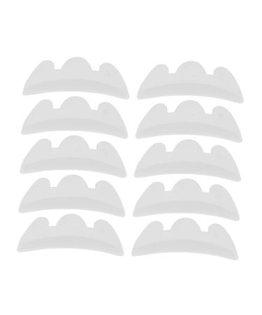 Ipetboom Silicone Eyelash Perming Curler Pads 5 Pairs Silicone Gasket Lash Tool Eye Patch Eyelash White Silica Gel Eyelash Perm Gasket