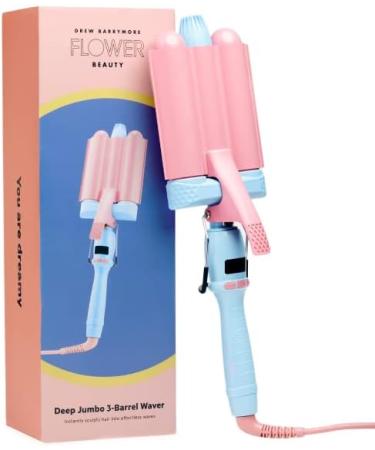 Flower Beauty Deep Jumbo 3-Barrel Waver - 1.25 Tourmaline Ceramic Curling Iron for Beach Waves - Adjustable Heat Settings for Effortless Waves - Buy Online on GoSupps.com