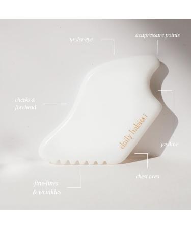 Premium White Jade Gua Sha Stone for Natural Skincare | International Shipping Available - Buy Online on GoSupps.com