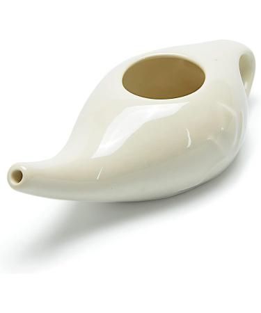 Ceramic Neti Pot for Nasal Sinus Cleansing - Microwave & Dishwasher Safe - Petite 1 Count - Buy Online on GoSupps.com