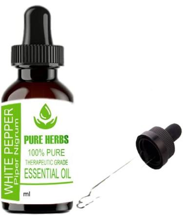 Pure Herbs White Pepper Essential Oil (Piper Nigrum) - 10 ml | Premium Quality Natural Oil for Aromatherapy & Skincare - Buy Online on GoSupps.com