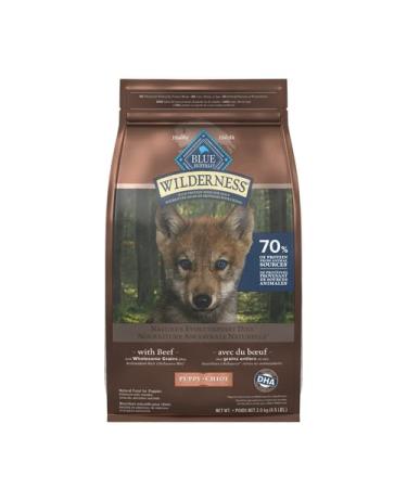 Blue Buffalo Wilderness More Meat & Wholesome Grains Natural Dry Dog Food Puppy Beef 4.5lb Puppy Beef Small Bag More Meat Wholesome Grains