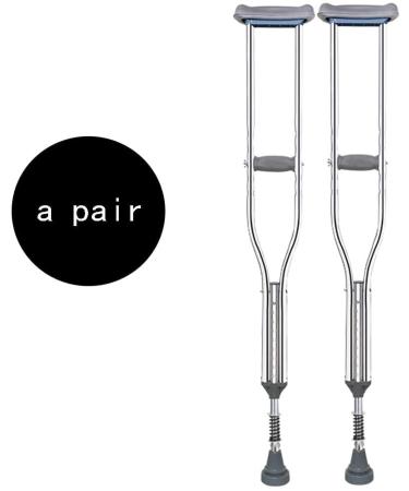 Crutches for Adults Underarm Stainless Steel Spring Underarm Double Crutches Anti-skid Retractable Light Elderly Elbows for Disabled Fractures Great for Travel or Work Selfless dedication