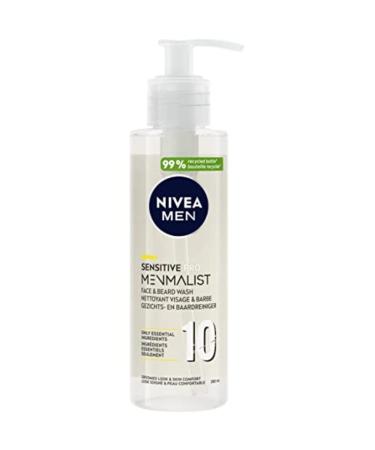 Nivea Men Menmalist Face & Bart Cleaning Gel (1 x 200 ml) 2in1 care short biodegradable Face and bar cleaning gel suitable for all skin types