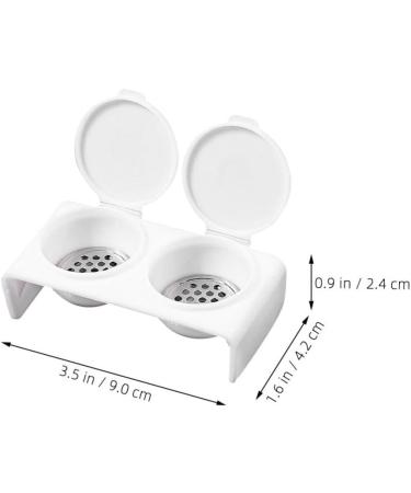 FOMIYES Double Cup Plastics Nail Art Cup Bowl Soaking Dish Dappen Dish with Lids for Mixing Acrylic Powder Liquid for Nail Art Manicures Tools - Buy Online on GoSupps.com