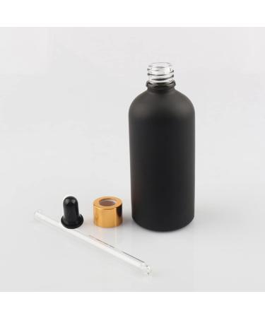 ZEOABSY 6 PiecesÂ 100mlÂ Empty Frosted Black/Gold Glass Dropper Bottles with Glass Pipette for Essence Essential Oil Elite Fluid Travel Cosmetics Storage Containers - Buy Online on GoSupps.com