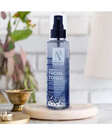 NutriGlow Advanced Organics Derma Repair Facial Toner - Skin Repair Wrinkle Reduction & Pore Tightening for All Skin Types - 100 ml - Buy Online on GoSupps.com