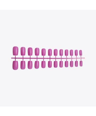 dijiusidy Medium Press-on Fingernails Scratch Resistant False Nail Set Wearable Strong Viscosity Adjustable Manicure Stickers Bright Purple - Buy Online on GoSupps.com