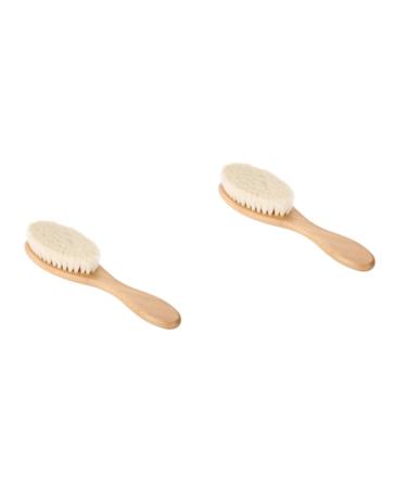 Beavorty 2st children's shower children shower hair care hair care combs beard care comb wooden stem wooden toothbrush shower for children oil head cleaning brush razor brush hairbrush baby bamboo