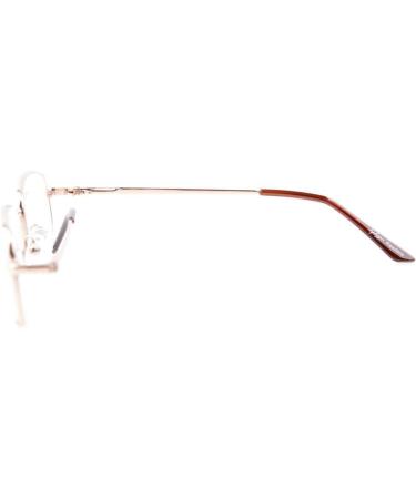 Eyekepper Bridge-Flex Memory Titanium Reading Glasses for Men & Women - Gold +1.5 Spring Hinges International Shipping - Buy Online on GoSupps.com