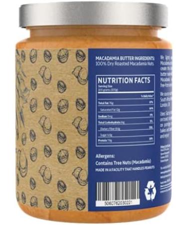 Prime Earth - Crunchy Macadamia Nut Butter - 170g - Made with Macadamia Nuts - Zero Oil Salt & Sugar - Coeliac Keto Paleo & Vegan Friendly - Made in the UK - Buy Online on GoSupps.com