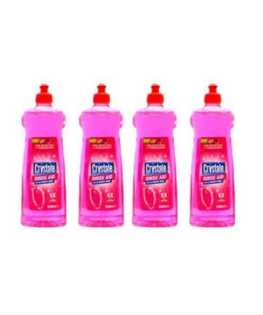 4 x 500ml Dishwasher Rinse Aid Pink Grapefruit & Pomegranate