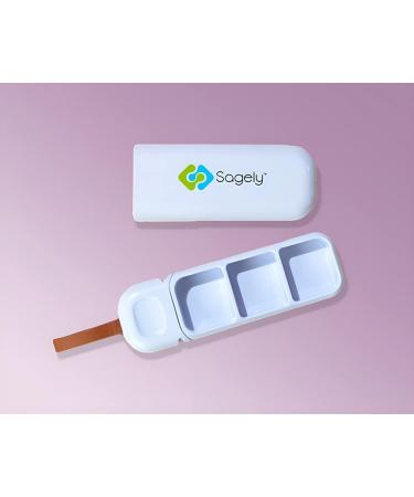 Buy Sagely On-The-Go Daily Travel Pill Organizer - Small 3 Day Pill Box - White | International Shipping Available - Buy Online on GoSupps.com