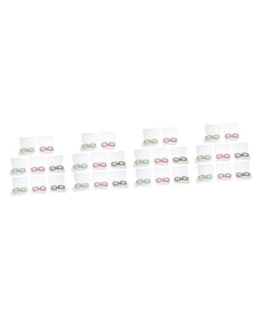Solustre 32 STK contact lens container pink contact lenses contacts accessories lens travel set Local storage case lens pearl case case carrying bag travel items travel main plastic
