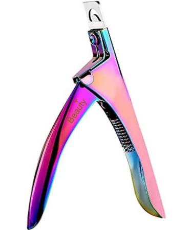 Acrylic False Nail Clipper Stainless Steel Multicolour Nail Tip Cutter Trimmer Fake Nail Clippers Beauty+