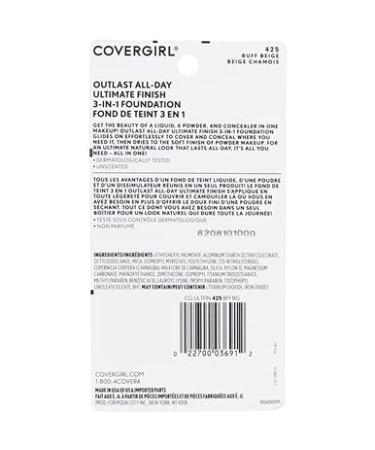 CoverGirl Ultimate Finish Liquid Powder Makeup Buff Beige 425 0.40 oz (Pack of 4) - Buy Online on GoSupps.com