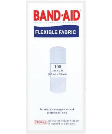 Johnson & Johnson Flexible Fabric Adhesive Bandages - 1x3 | 100 per Box (Pack of 12) - Buy Online Internationally - Buy Online on GoSupps.com
