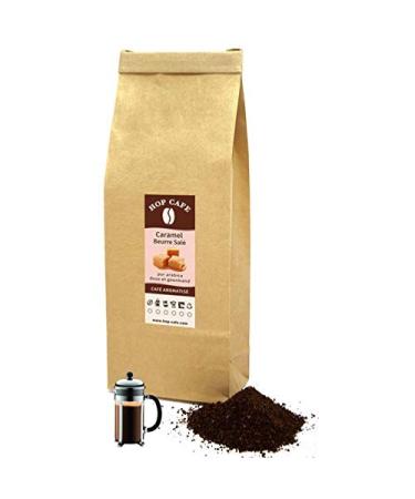 HOP CAFE Ground Coffee for French Press - Salted Caramel Flavored - 500g