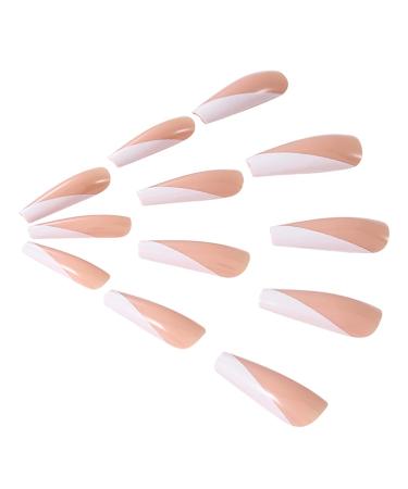 Brishow French Ballerina Acrylic Press-On Nails - Long Full Cover 24pcs for Women & Girls | International Shipping Available - Buy Online on GoSupps.com