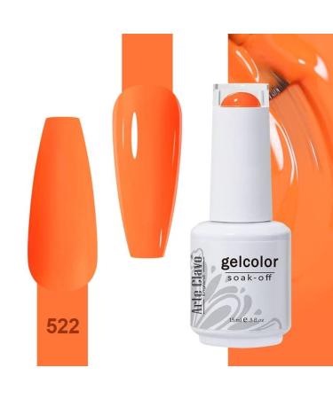 ArteClavo Soak Off UV LED Gel Nail Polish Hybrid Varnish 99Colors Nail Art Charm Manicure Semi-Permanent Base Top Coat Nails Gel - (Color: 522)