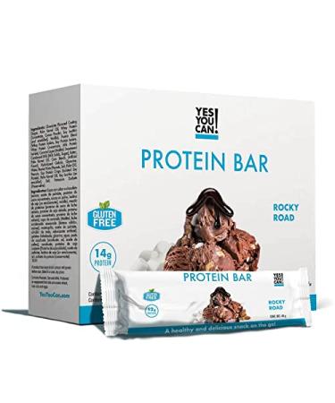 Yes You Can! Protein Bars - Healthy Snacks, Protein Snacks, Healthy Snacks for Adults, Healthy Snacks for Kids - Protein Bar, Low Calorie Snacks, Prepared Foods, Gluten Free (Rocky Road, 7 Bars)