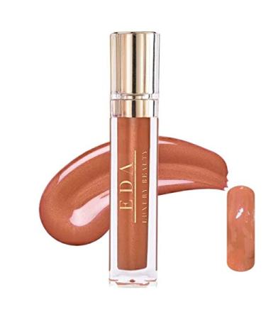 TREASURE PEACHY NUDE DIAMOND SHINE LIP GLOSS Full Coverage High Pigmented Creamy Color Super Shiny Professional Makeup Long Lasting Liquid Lipstick