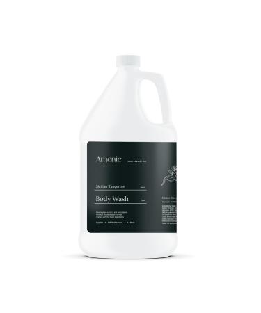 Body Wash Sicilian Tangerine Refreshing & Cleansing Shower Gel with Citrus Scent Enriched with Aloe Vera & Essential Oils 1 Gallon Bulk Refill (128 Fl Oz) 128 Fl Oz (Pack of 1)