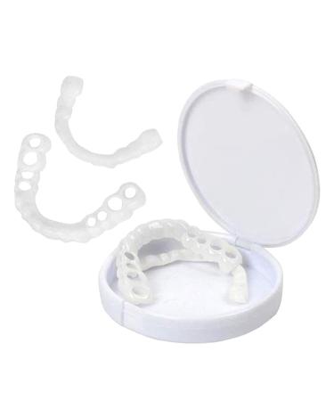 Dazzluxe 2 pairs of prosthesis veins to put on immediate perfect smile teeth upper and lower temporary braces cover the imperfect teeth self-confident smile