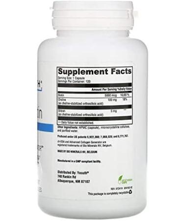 Yeouth Regenotin Advanced Collagen Generator - 120 Vegetarian Capsules for Youthful Skin - Buy Online on GoSupps.com