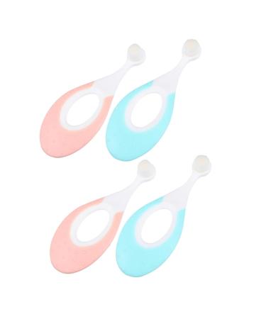 minkissy 4pcs children toothbrush toothbrush toothbrush training toothbrush brisk toothbrush toothbrush pp tool soft fur newborn