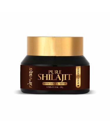 ORGANIZE Nirvasa Pure Shilajit resin with pure gold and silver the worlds purest and best shilajeet premium ayurvedic natural shilajit resin 30 grams pack of 1