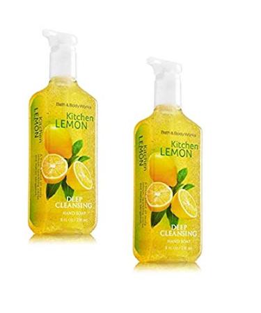 Bath & Body Works Kitchen Lemon Deep Cleansing Hand Soap 8 fl. oz. Lot of 2 - Pack of 2 - Buy Online on GoSupps.com