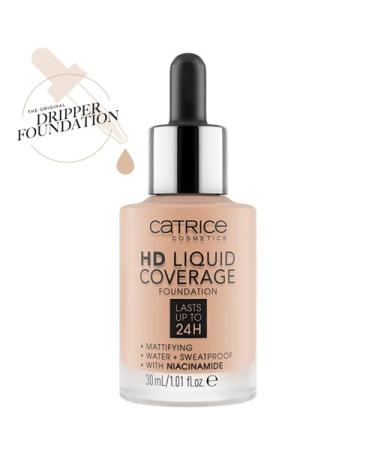Catrice HD Liquid Coverage Foundation 020 Rose Beige - 30ml | Long-Lasting & Lightweight Makeup | International Shipping Available - Buy Online on GoSupps.com