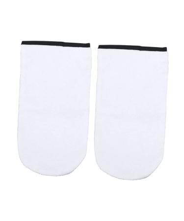 Beatifufu 1 Pair Bath Mitt Spa Wax Warmer Paraffin Wax Mit Gloves for Hot Wax Heated Glives Hand Care Paraffin Wax Gloves Cotton Gloves for Hand Care Miss Heater Manual White