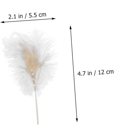 NAMOARLY 2 Pcs Insert Pearl Trim Pearl Decor Beige Decor Ostrich Trim Baking Diy Decor Dessert Inserting Decor Inserting Baking Topper Baking Toppers Insert Card Cake White White 12X5.5CM - Buy Online on GoSupps.com