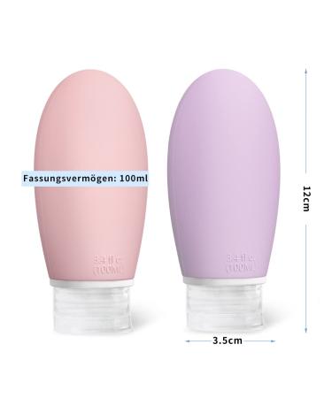 OPRET 100ML Silicone Travel Bottles Set - 4 Leak-Proof Portable Containers for Shampoo Cream Rinse | BPA-Free TSA-Tested | Yellow Orange Pink Purple - Buy Online on GoSupps.com