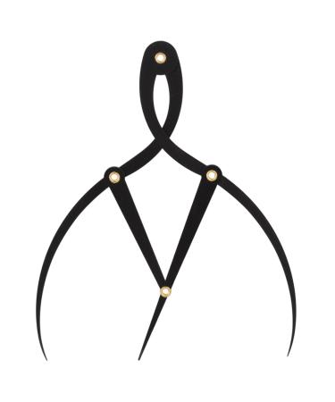 Beavorty Makeup Stencil Eyebrow Extensions Shaper Tool Stainless Steel Eyebrow Positioning Ruler Metal