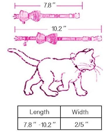 AIXI Cat Collar Breakaway with Bow Tie & Bell 2 Pack - Adjustable 7.8-10.5 Inch - Pink & Red - Buy Online on GoSupps.com