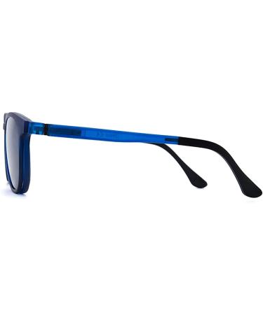 Blue Light Blocking Reading Glasses with Magnetic Sunglasses Clip - Naples Blue 2.0 Diopters for Women and Men - Buy Online on GoSupps.com