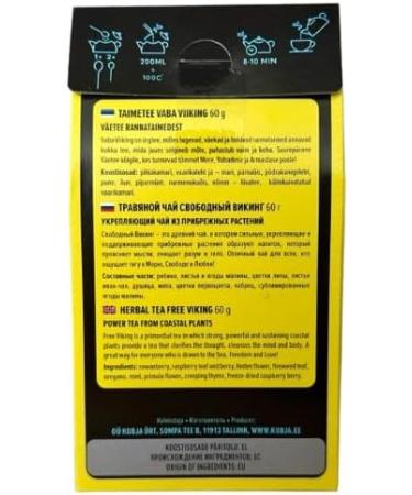 Kubja Free Viking premium herbal tea from wild coastal plants caffeinefree 100 natural handpicked in Estonia 60 g - Buy Online on GoSupps.com