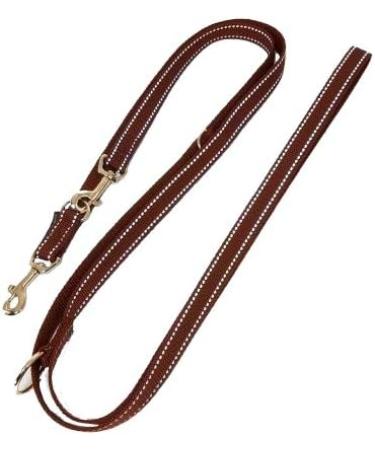 Adjustable Dog Leash for Large Dogs - Reflective 2.40m Double Linen | Made in Germany | Brown 20mm - Buy Online on GoSupps.com