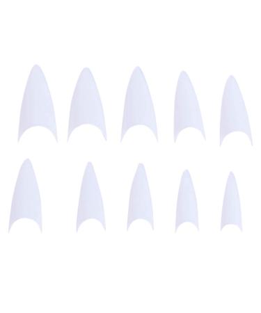 500pcs Fake Nail Tips Transparent Nail Tips White Manicure